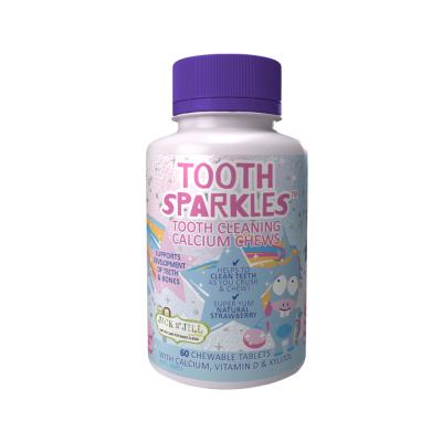 Jack N' Jill Tooth Sparkles (Tooth Cleaning Calcium Chews) Chewable Strawberrry 60t